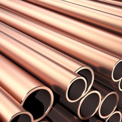 C10400 C10500 C10700 EN H62 H65 H68 Tubo de metal sem costura Tubo reto/Tubo de cobre OD 1/2" 3/4" Tubos redondos de cobre